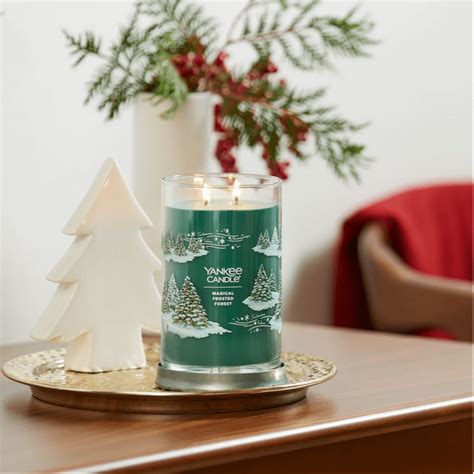Experience the Serenity of a Magical Frosted Forest Candle